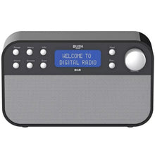 Load image into Gallery viewer, Bush Black DAB Radio | Easy to read LCD Display | 20 Preset stations | Alarm and snooze functions | Auto tune