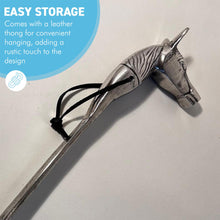 Load image into Gallery viewer, Long-Handled Aluminum Horse Head Shoe Horn – Durable & Stylish