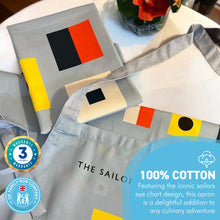 Load image into Gallery viewer, The Sailors Eye Chart Apron and Tea Towel set