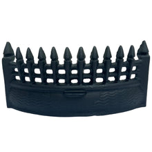 Load image into Gallery viewer, 18-Inch Castle Fire Front Fret in Matte Black - Decorative Fireplace Accessory