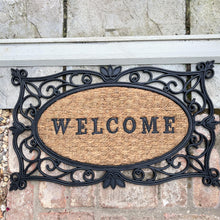 Load image into Gallery viewer, Rubber backed Coir Welcome Rectangle Door Mat 30cm x 45cm | Outdoor or Indoor use | doormat | non slip