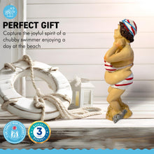 Load image into Gallery viewer, CUTE OLD DEAR resin FIGURINE | Seaside ornament | bathroom ornaments | beach figurine | 15cm (H) | Swimmer | Old Deer | Timeless Treasures