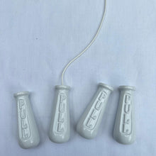 Load image into Gallery viewer, Set of 4 vintage Style White Cast Metal Bathroom Light Switch Pulls