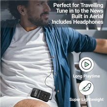 Load image into Gallery viewer, Majority Petersfield Go 2 Pocket Portable Radio, DAB radio with USB Charging | Headphones Included, Lockable Buttons, 20 Presets | DAB+ Radio Pocket Radio, Running Radio