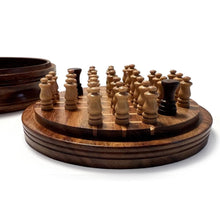 Load image into Gallery viewer, 10cm Diameter WOODEN PEG SOLITAIRE BOARD GAME classic wooden solitaire game | strategy board game | family board game | games for one | board games | Premium travel solitaire set