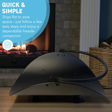 Load image into Gallery viewer, 𝗖𝗔𝗦𝗧 𝗜𝗥𝗢𝗡 𝗟𝗢𝗚 𝗛𝗢𝗟𝗗𝗘𝗥 𝗙𝗜𝗥𝗘𝗪𝗢𝗢𝗗 𝗕𝗔𝗦𝗞𝗘𝗧 𝗟𝟰𝟴 𝘅 𝗪𝟯𝟰 | Durable Fireside Log Storage Cradle | 4 Small Standing Feet for Fireplace | Wood Burner | Firewood Accessories | Tidy Hearth