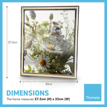 Load image into Gallery viewer, NICKEL PLATED PICTURE FRAME 8 inch X 10 Inch | Silver Coloured Picture Frame | Metal Photo Frame | Contemporary Frame | Stylish and Elegant Frame | Portrait and Landscape