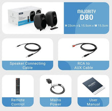 Load image into Gallery viewer, Majority D80 Bookshelf Speakers - Brand New