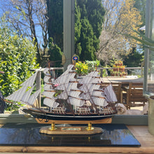Load image into Gallery viewer, Fully Rigged Cutty Sark Model Yacht | 52cm (L) x 33cm (H) | Nautical ornament | sailboat model | Cutty Sark sailing ship model | Fully assembled model boat ready for display