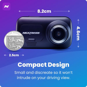Nextbase 222G GPS Car Dash Cam - 1080p/30fps HD 140° Recording Car Camera Dash Cam with Intelligent Parking, Loop Recording, G-Sensor - Includes GPS Mount, Polarising Filter, 32GB SD Card, Carry Case
