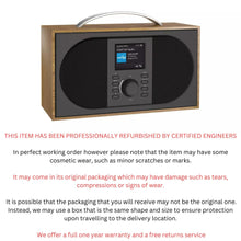 Load image into Gallery viewer, Bush Ash DAB FM Radio | iPod compatible | Bluetooth | Easy to read LCD Display | 20 Preset stations | Wooden case with handle