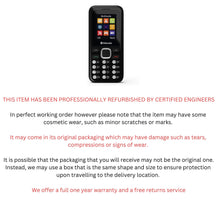 Load image into Gallery viewer, Unlocked Basic Mobile Phone | Dual SIM & Micro SD Card Slot | Bluetooth Enabled | 7 Day Battery Life Backup Mobile Phone | Media & Games | Sim Free Pay As You Go Mobile Phone | Oakcastle F100