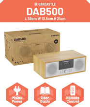 Load image into Gallery viewer, Brand New Oakcastle DAB500 All-in-One Bluetooth CD Stereo System with DAB+ FM Radio, USB, AUX & Remote Control