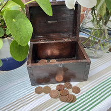 Load image into Gallery viewer, Handcrafted Wooden Pirate Treasure Chest Money Box - Decorative Keepsake Storage