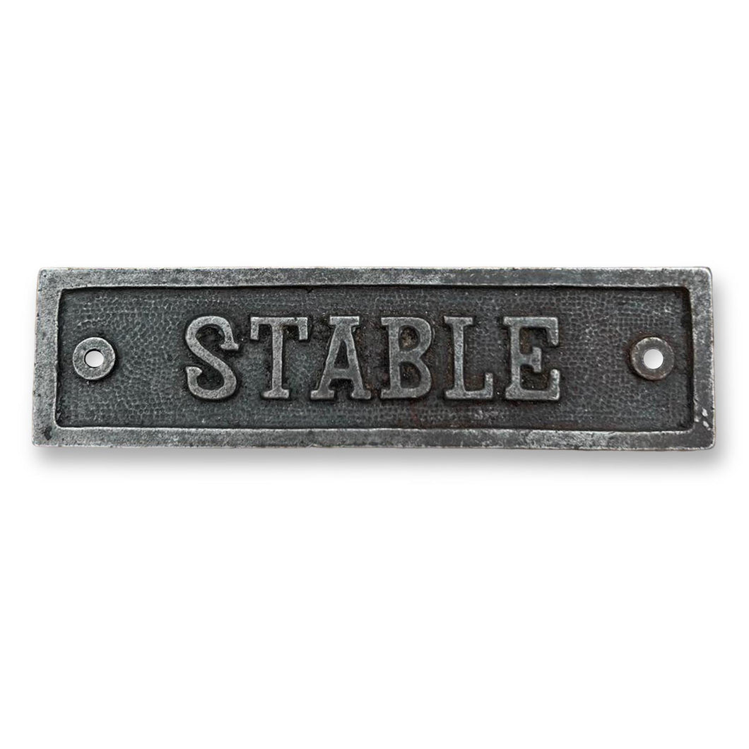 Cast iron antique style stable door plaque | horse stable | door decor |metal plaque | door sign | 15.5cm x 4cm