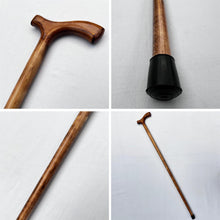 Load image into Gallery viewer, Varnished Beechwood Light Brown Classic Derby Walking Stick