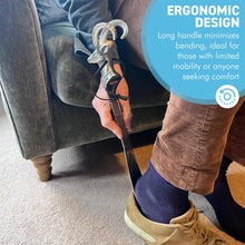 Load image into Gallery viewer, Long-Handled Aluminum Deer Head Shoe Horn – Durable & Stylish