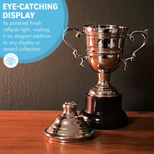 Load image into Gallery viewer, Silver Trophy Cup with lid 17cm - Ideal Award for achievements & celebrations