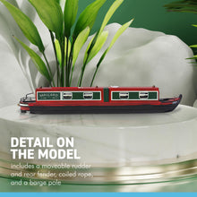 Load image into Gallery viewer, Detailed 20 cm long wooden Mallard Model Canal narrowboat Barge model
