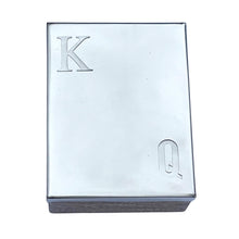 Load image into Gallery viewer, Playing Cards in Elegant Wooden Gift Box with Metal Embossed Hinged Lid for Storage