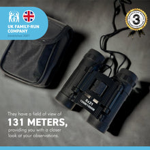 Load image into Gallery viewer, FOLDING ROOF PRISM BINOCULARS 8 X 21mm | Field of View 131m |Compact Folding Binoculars| Bird Watching | Star Gazing | Wildlife Watching | Sight Seeing