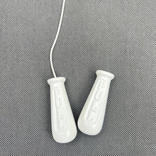 Load image into Gallery viewer, Pair of vintage Style White Powder-Coated Cast Metal Bathroom Light Switch Pulls