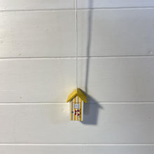 Load image into Gallery viewer, Yellow beach hut light pull | Nautical Theme Wooden Neach Hut Cord Pull Light Pulls