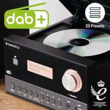 Load image into Gallery viewer, Majority Oakcastle HIFI200 CD PLAYER WITH BLUETOOTH AND DAB+ RADIO | Built-in 60 Watt 2.0 Speakers, Compact Hifi Stereo System | AUX, MP3, Custom EQ, Remote Control, USB