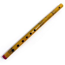 Load image into Gallery viewer, Handmade Nepalese Bamboo Recorder, traditional wooden Indian flute, ethnic wind instrument for folk music