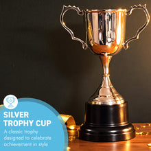 Load image into Gallery viewer, The 30cm Silver Trophy Cup – Aluminium with a Contrasting Black Base