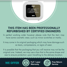 Load image into Gallery viewer, Bush White USB DAB Clock Radio | Dual Alarms | 20 preset stations | Auto time update. Autotune | USB port for external connectivity.