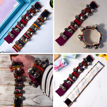 Load image into Gallery viewer, 2 x Peruvian style Wrist Bells with colourful strap, Handcrafted Percussion Instruments