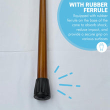 Load image into Gallery viewer, Varnished Tawny Wood Classic Derby Walking Stick