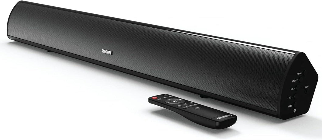 Majority Teton Sound Bar for TV | 120W Powerful Stereo 2.1 Channel Sound | Home Theatre 3D Soundbar with Built-in Subwoofer | HDMI ARC, Bluetooth, Optical, RCA, USB & AUX Playback and Remote Control