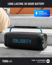 Load image into Gallery viewer, Refurbished Majority Move M4 70W Portable Bluetooth Speaker – IP67 Waterproof, 30-Hour Battery & Party Lights