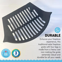 Load image into Gallery viewer, Heavy Duty 16 Inch Grate | Conventional Large Cast Iron Sturdy Fireplace Accessory Fire Coal Log Grate, Metal Black for 16-Inch Grate | Iron Fire Grate for 16-Inch fireback