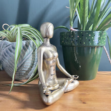 Load image into Gallery viewer, Golden Ceramic Yoga Meditation Spiritual Ornament: Tranquillity Through Art - Elevate Your Zen Space