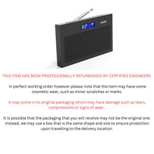 Load image into Gallery viewer, DAB, DAB+ Digital and FM radio | Battery and Mains Powered Portable Radio with 15 Hours Playback and LED Display | Majority Histon 2 Compact DAB Radio | Radio with Dual Alarm and 20 Preset | Black