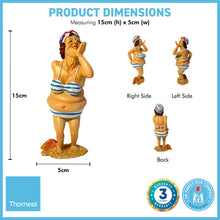 Load image into Gallery viewer, BLOWING A KISS CUTE OLD DEAR resin FIGURINE | Seaside ornament | bathroom ornaments | beach figurine | 15cm (H) | Swimmer | Old Deer | Timeless Treasures