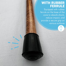 Load image into Gallery viewer, Varnished Beechwood Light Brown Classic Derby Walking Stick