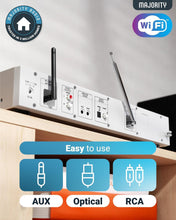 Load image into Gallery viewer, Bluetooth Internet Radio with DAB+ | Digital Tuner for Hifi Stack | FM, Spotify Connect, Podcasts | 90+ Presets, Colour LED Display | USB, AUX, RCA | Remote Control | MAJORITY Fitzwilliam 2024 Silver