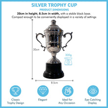 Load image into Gallery viewer, Elegant 20cm Silver Trophy Cup for Celebrating Achievements – Ideal Award for Sports, Competitions & Ceremonies