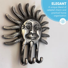 Load image into Gallery viewer, Sun Celestial Wall Hook โ Key Holder & Coat Rack for Home Decor