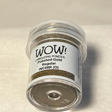 Load image into Gallery viewer, Wow! Embossing Powder 15ml | POLISHED GOLD REGULAR| Free your creativity and give your embossing sparkle
