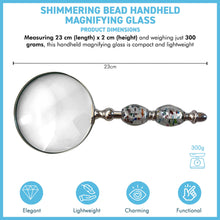 Load image into Gallery viewer, Elegant Shimmering Bead Handheld Magnifying Glass, Stylish Design with Practical Functionality