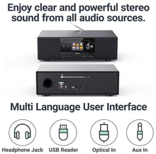 Load image into Gallery viewer, Majority Quadriga | Internet Radio CD Player DAB+ FM Radio | Powerful Subwoofer