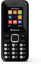 Load image into Gallery viewer, Unlocked Basic Mobile Phone | Dual SIM &amp; Micro SD Card Slot | Bluetooth Enabled | 7 Day Battery Life Backup Mobile Phone | Media &amp; Games | Sim Free Pay As You Go Mobile Phone | Oakcastle F100

