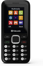 Load image into Gallery viewer, Unlocked Basic Mobile Phone | Dual SIM & Micro SD Card Slot | Bluetooth Enabled | 7 Day Battery Life Backup Mobile Phone | Media & Games | Sim Free Pay As You Go Mobile Phone | Oakcastle F100