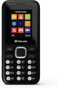 Unlocked Basic Mobile Phone | Dual SIM & Micro SD Card Slot | Bluetooth Enabled | 7 Day Battery Life Backup Mobile Phone | Media & Games | Sim Free Pay As You Go Mobile Phone | Oakcastle F100