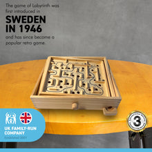 Load image into Gallery viewer, LABYRINTH WOODEN GAME | Traditional Game | Wooden Games| Brain Puzzle Teaser Game | Games for All Ages | Games of Skill | Maze Game